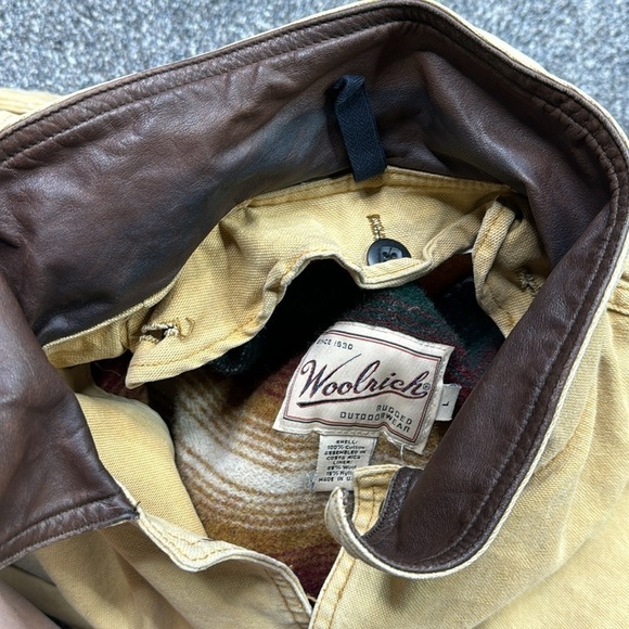 Vintage Woolrich Wool Blanket Lined Canvas Chore Jacket Large - Picture 14 of 14